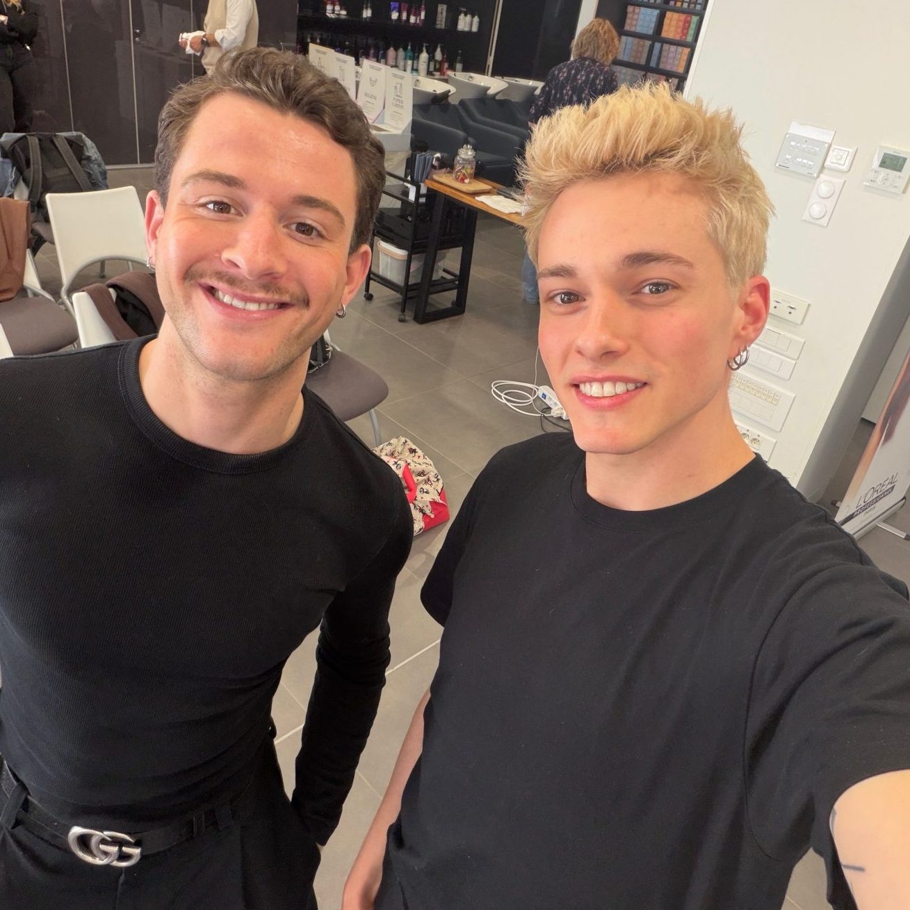 Devi Mark et Dylan Merceron en formation balayage